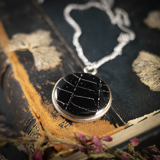 Anhänger mit echtem Spinnennetz, versilbert, #7