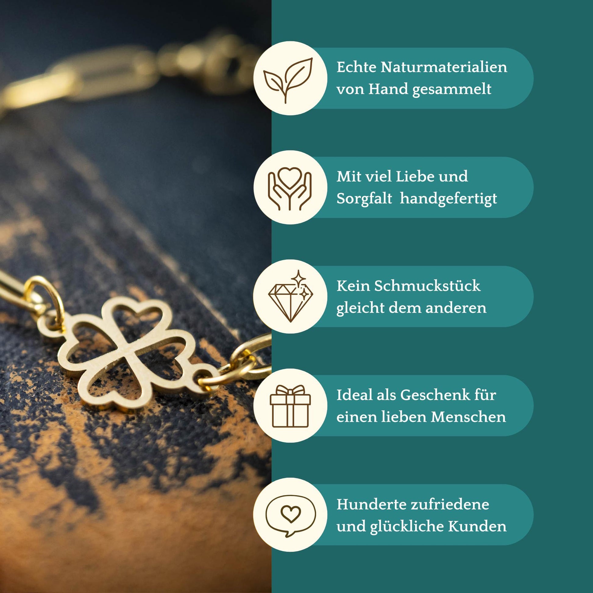 kleeblatt aufbewahren Kleeblatt Armband