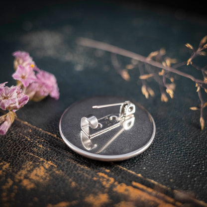 Wünsch dir was - Brosche mit zwei Pusteblumen Samen, Edelstahl silberfarben
